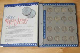 Walking Liberty Silver Half Dollars Full Set 65 coins in official US 