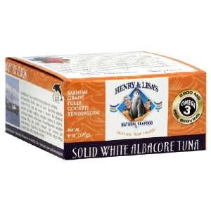  Henry & Lisas Solid White Albacore Tuna, 6 Ounce (Pack of 