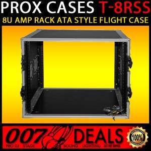 ProX T 8RSS 8U 8 Space AMP Rack ATA Flight Pro DJ PA Audio Flight Case 
