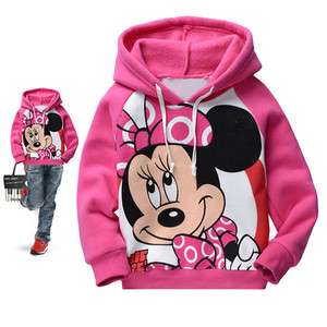   Girls Disney Mouse Minnie Fleece Hooded Coat 2 8 years D8041  
