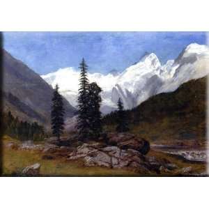  Rocky Mountain 30x21 Streched Canvas Art by Bierstadt, Albert 