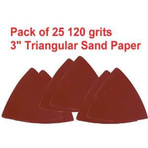  120 Grits 3 Triangular San Paper w/ Velcro Oscillating Multi 