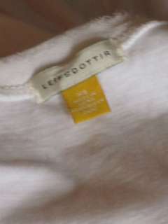 Anthropologie Leifsdottir white cotton knit layered ruffle scoopneck 