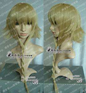   Eater Medusa Cosplay Party Long Linen Gold Straight Wig 90cm  