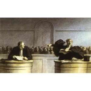  Hand Made Oil Reproduction   Honoré Daumier   24 x 14 