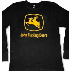 John F*cking Deer Rude Funny Thermal Long Sleeve Shirt  