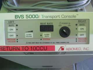ABIOMed BVS 5000t BI VENTRICULAR Support Sys Perfusion  