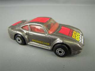 Matchbox 1986 Porsche 959 Silver Diecast 1/58 Scale Car  