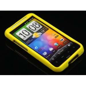  YELLOW Hard Rubber Feel Plastic Case for HTC Inspire 4G 