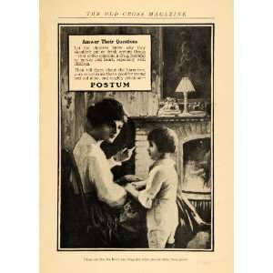 1918 Ad Harm Free Caffeine Free Postum Mother & Child   Original Print 