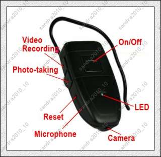 4GB Sport Mini Hidden Bluetooth Earphone headset Spy Camera Voice 