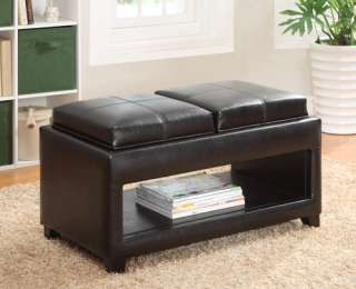 Vanity Storage Bench with Flip top Tray / Coffee Bean  