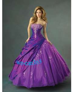   Storage SZ A line Strapless Purple wedding dress Bridal gown Prom