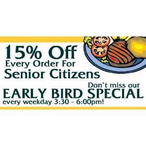  3x6 Vinyl Banner   Discount for Senior Citizens and Early 