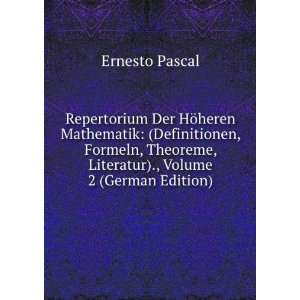   )., Volume 2 (German Edition) (9785877338159) Ernesto Pascal Books