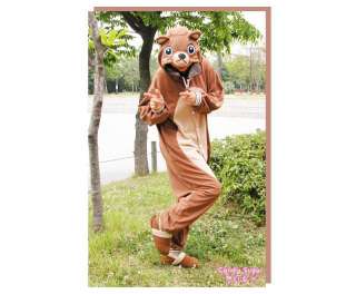 POP STAR SHINee SAZAC Kigurumi Animal Character Costume Pajama Brown 