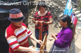 Peruvian Artisans Are Shown In The Pictures Hand Weaving Friendship 