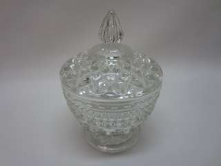 Anchor Hocking Wexford Vintage Clear Glass Covered Sugar Bowl w/ Lid 
