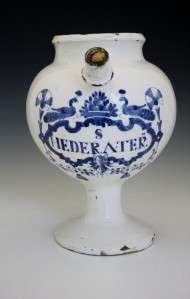   TO EARLY 18thC ENGLISH DELFT WARE DRUG OR APOTHECARY WET JAR 3 OF 3