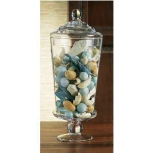  TERRA COLLECTION FOOTED GLASS APOTHECARY JAR