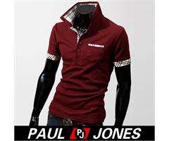 SEXY Men Stylish Classic Casual Polo Shirts Solid Short sleeve tops T 