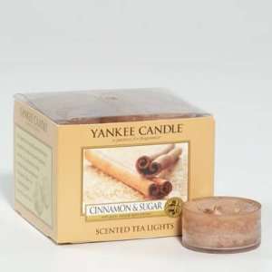  Yankee Candle 12 Scented Tealights   Cinnamon and Sugar 
