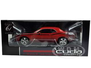   Cuda Concept Rallye Red 6.1 Hemi With Black AAR Stripes die cast car