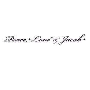 Peace, Love & Jacob Customizable Temporary Tattoo Pack   3 Tattoos per 