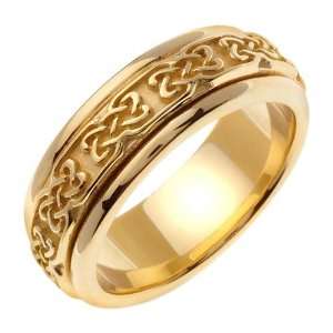  Love Knot Celtic Wedding Band in 18K Yellow Gold Jewelry