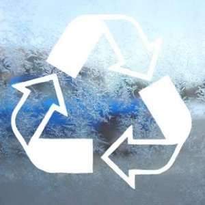  Recycle Environment Logo White Decal Laptop Window White 