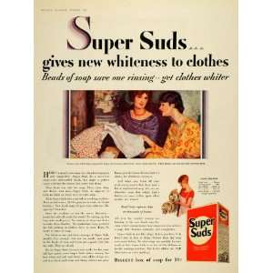   Ad Pour Super Suds Soap Beads Washing Dishes Soap   Original Print Ad