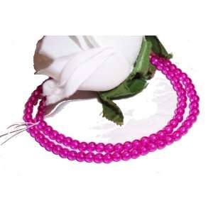  HOT Pink 4mm Round Czech Glass Druk Beads Q.100 Arts 
