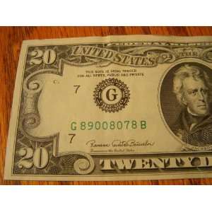  20$ 1969 B   Federal Reserve Note   Bank of Chicago 