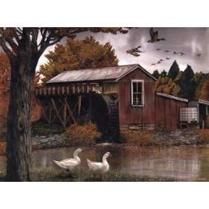    Geese at the Old Mill   Poster by Ed Wargo (24x18)