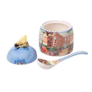  Old Tupton Ware Allotment Honey Pot & Spoon Gift