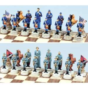  Fame 5126L Large Civil War Chess Set Toys & Games