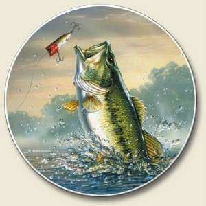 Bass Fish Absorbent Auto Coaster Cupholder  
