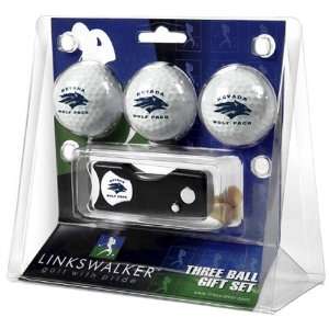 Nevada Reno Wolf Pack NCAA 3 Golf Ball Gift Pack w/ Spring Action 