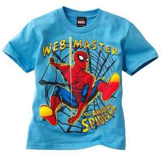 SPIDERMAN Short Sleeve Shirt Tee WEB MASTER 5 6 7  