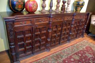 117 Acacia wood Buffet 6 door 6 drawer cabinet sideboard WAREHOUSE 