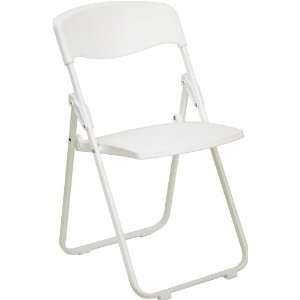   Flash Furniture Set of 6 White Plastic Folding Chairs