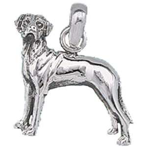    .925 Sterling Silver Rhodesian Ridgeback Dog Charm Glitzs Jewelry