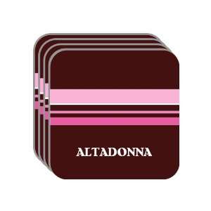   Name Gift   ALTADONNA Set of 4 Mini Mousepad Coasters (pink design