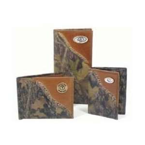 Mossy Oak Camo Wallet with Leather Corner   Collegiate Series  