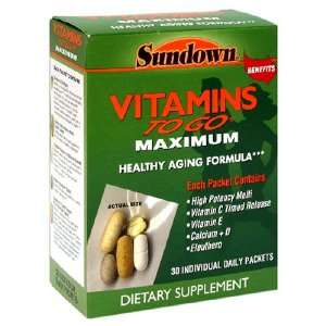  Sundown Vitamins To Go, Maximum, 30 Packets Health 