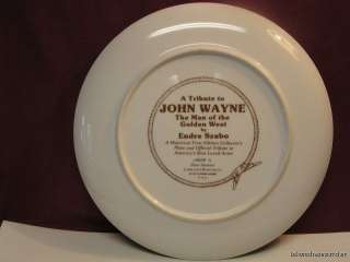 Vintage 1979 A Tribute to John Wayne Collector Plate Endre Szabo 