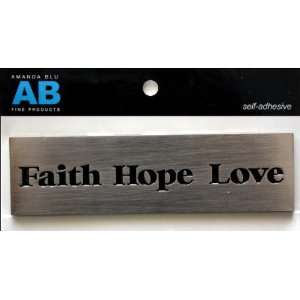    Metal Adhesive Embellishment Faith, Hope, Love Electronics