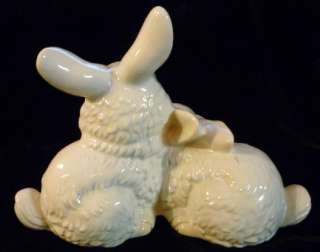 Pair of White Rabbits Animal Figure by Goebel  