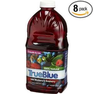 True Blue Wild Blueberry Raspberry Cocktail, 64 Ounce Bottles (Pack of 