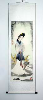 Chinese Watercolor painting  Ancient Beauty Scroll  